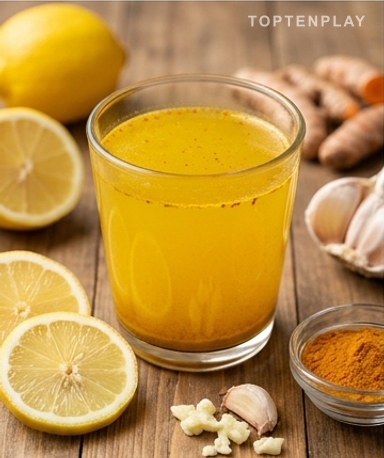 La Boisson Détox au Curcuma, Ail et Citron qui Fait du Bien au Foie