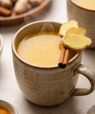 Boisson dorée au curcuma, gingembre et cannelle