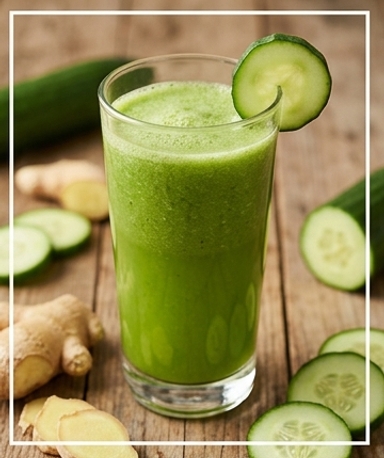 Boisson Gingembre, Oignon et Concombre