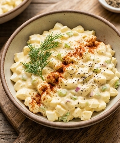 Salade d'œufs crémeuse comme les chefs