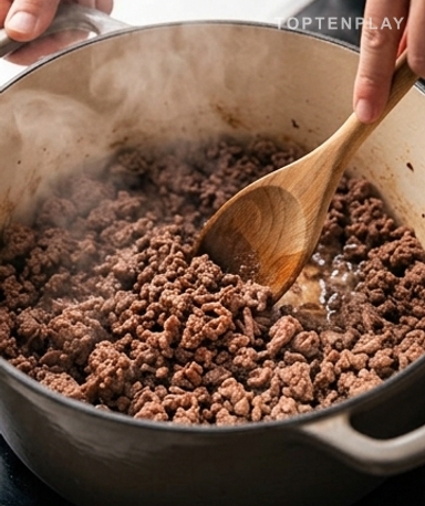 Ne bâclez pas cette étape : le bœuf doit être vraiment doré