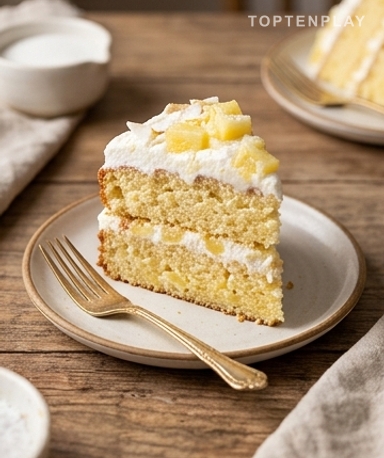 Le Gâteau à l'Ananas Ultra Moelleux avec sa Crème Chantilly Maison