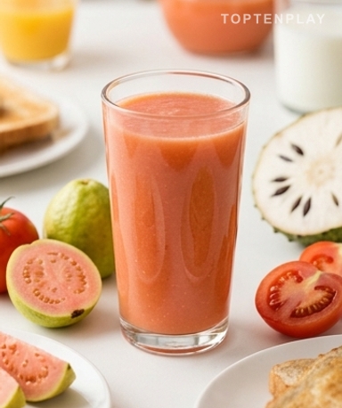 Stachelannonen-Guaven-Tomaten-Saft