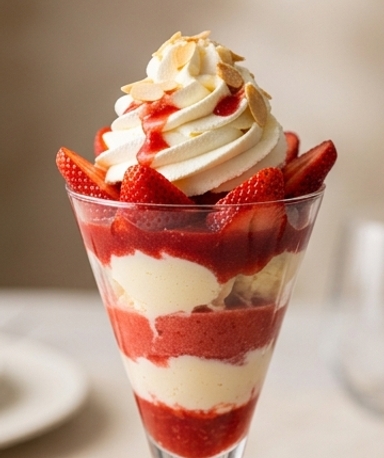 Liégeoise à la fraise maison