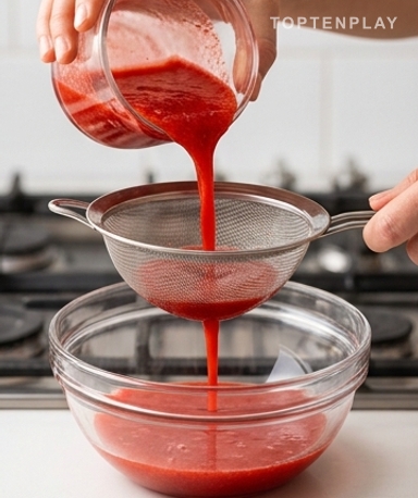 Das Coulis zuerst, immer