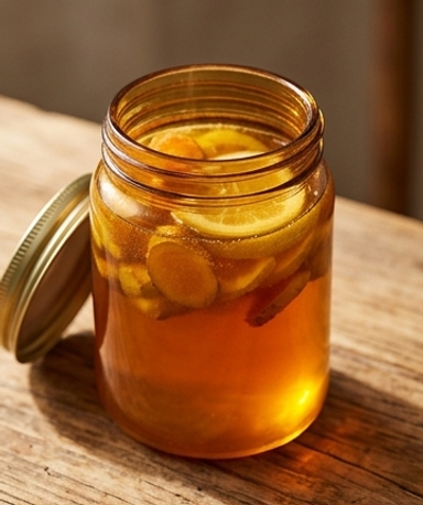 Miel Infusé au Curcuma, Gingembre & Citron