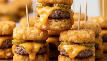 mini-cheeseburgers-sur-tater-tots-les-bouchees-ape cover