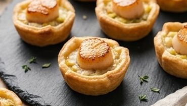 mini-tartelettes-poireaux-fondants-et-saint-jacque cover