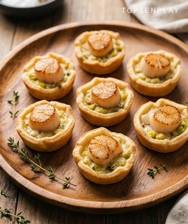 Mini-tartelettes poireaux fondants et Saint-Jacques : l'entrée qui épate sans se compliquer la vie