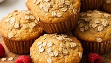 muffins-banane-framboise-aux-flocons-d-avoine-et-s cover