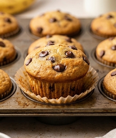 Muffins Banane Pépites de Chocolat