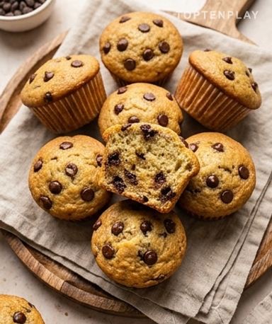 Muffins Banane Pépites de Chocolat — Moelleux, Fondants, Irrésistibles