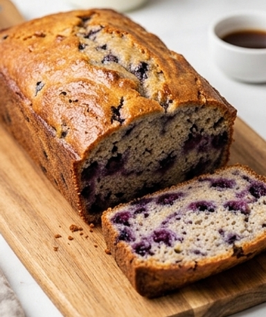 Pain banane myrtilles