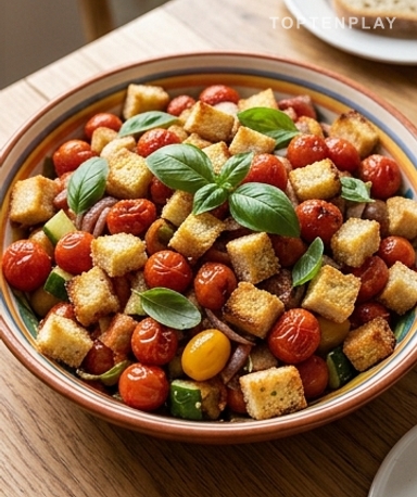 Panzanella à la tomate rôtie : la salade italienne qui change tout