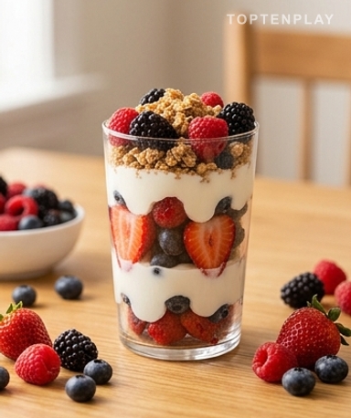 Parfait Yaourt et Fruits Rouges : Le Petit-Déjeuner Frais qui Fait Vraiment Envie