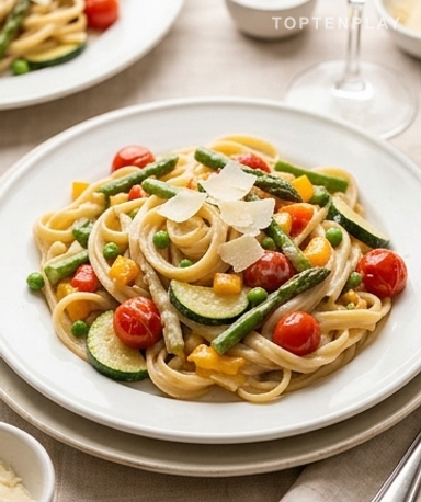 Pasta Primavera Crémeux : le Plat de Pâtes aux Légumes de Printemps en 40 Minutes