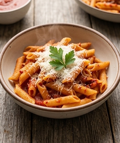 Penne all'arrabbiata au Pecorino