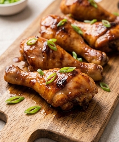 Pilons de poulet au miel et sauce soja