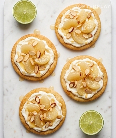 Süße Pizzen mit Petit Suisse und Pomelo