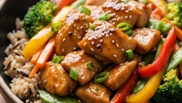 poelee-de-poulet-teriyaki-glace-legumes-croquants- cover