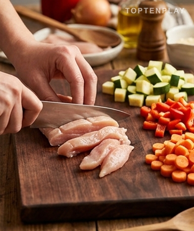 Dorez le poulet jusqu'à la couleur caramel clair — pas avant