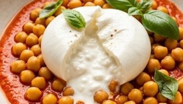 pois-chiches-rotis-sauce-romesco-maison-et-burrata cover