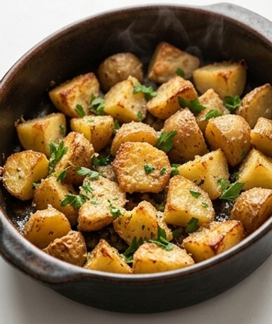 Pommes de terre rôties à l'ail et au parmesan