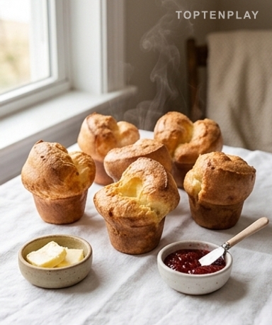 Popovers de Jordan Pond : Ces Soufflés Américains qui Font Tourner les Têtes