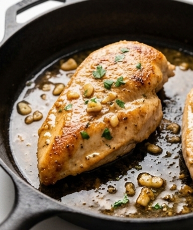 Poulet au beurre ail en 25 minutes