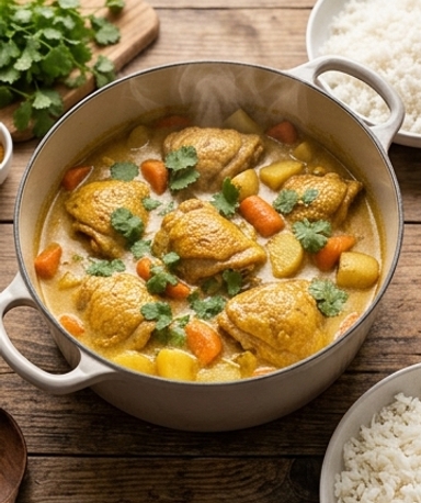 Poulet Colombo au Lait de Coco