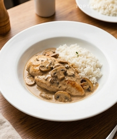 Poulet Crémeux aux Champignons : La Sauce Onctueuse qui Change Tout