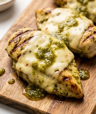 Poulet Grillé à la Salsa Verde et Fromage Fondant