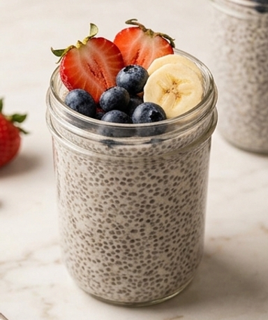 Pudding de Chia Crémeux aux Fruits Frais