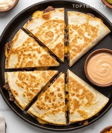 Quesadilla Cheeseburger à la Plancha : Croustillante, Fondante, Addictive