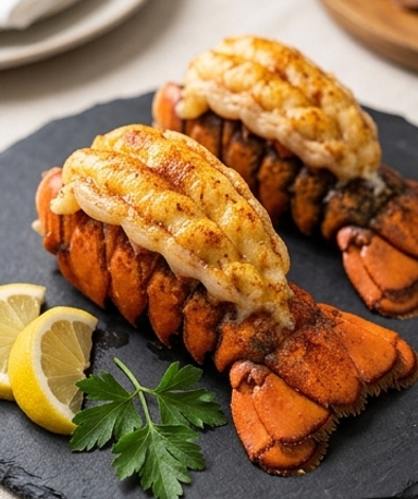 Queues de Homard au Four, Beurre à l'Ail et Citron