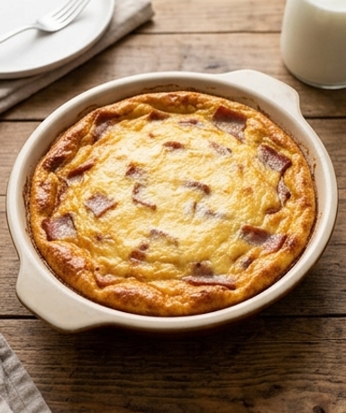 Quiche sans pâte aux lardons de dinde