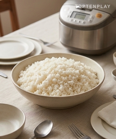 Reis aus dem Reiskocher