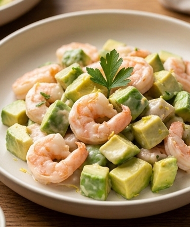 Salade de Crevettes et Avocat Crémeuse