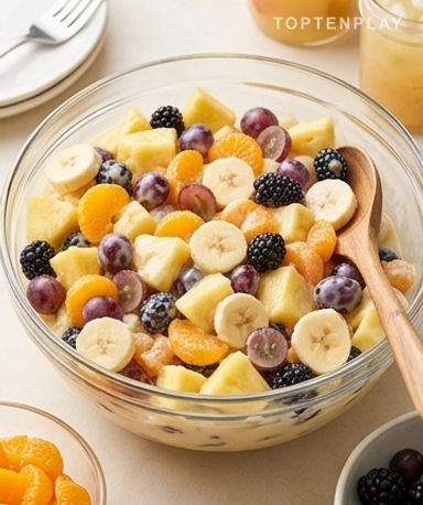 Salade de Fruits au Pudding Vanille : La Recette Qui Fait Toujours Son Effet