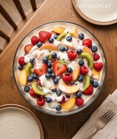 Salade de Fruits Crémeuse : Le Dessert d'Été Qui Rafraîchit Vraiment