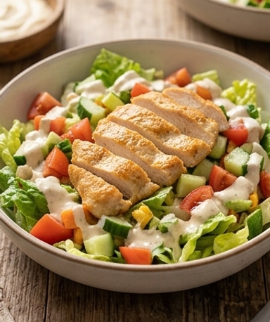 Salade de poulet maison crémeuse