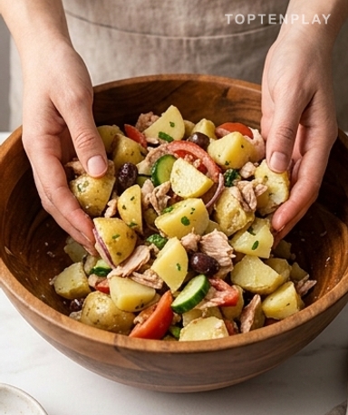 Préparez la vinaigrette en premier, pendant que l'eau chauffe