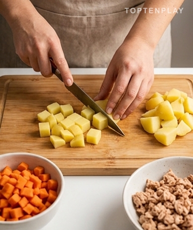 Mettez les pommes de terre dans l'eau froide, pas dans l'eau chaude