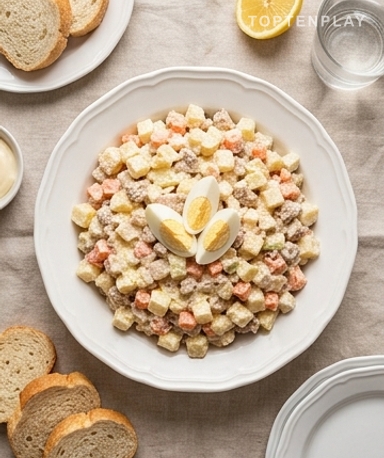 Salade Russe au Thon : Crémeuse, Fraîche et Prête en 45 Minutes