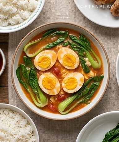 Sarciadong Pechay at Itlog