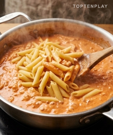 Versez, mélangez, ne forcez pas la cuisson