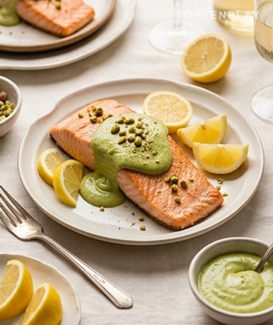Lachs mit Pistaziencreme