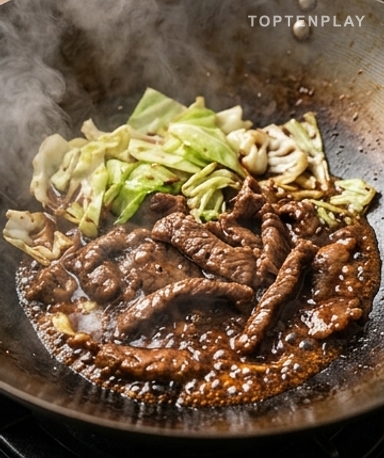 Der Kohl kommt erst ganz zum Schluss hinein