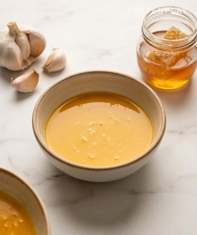 Knoblauch-Honig-Ei Vitality Shot