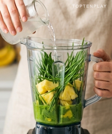 Cueillez et lavez l'herbe avec soin